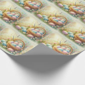 パステルウォーターカラーイースターエッグ ラッピングペーパー (角)