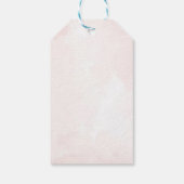 パステルウォーターカラーイースターバニー誕生日 ギフトタグ (裏面)