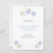 パステルウォーターカラーウィンタースノーフレーク写真クリスマス (裏面)