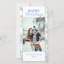 パステルウォーターカラーウィンタースノーフレーク写真クリスマス