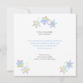 パステルウォーターカラーウィンタースノーフレーク写真クリスマス (裏面)