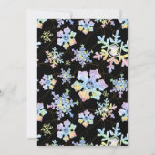 パステルウォーターカラーウィンタースノーフレーク |クリスマス 招待状 (裏面)