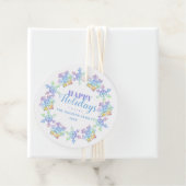 パステルウォーターカラーウィンタースノーフレーク |休日 フェイバータグ (インサイチュ)