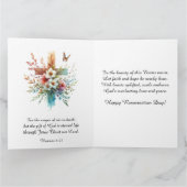 パステルウォーターカラーエレガントクロスクリスチャン復活祭 カード (内部)