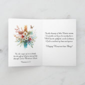 パステルウォーターカラーエレガントクロスクリスチャン復活祭 カード (内部)