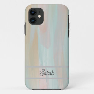 パステルウォーターカラーカスタマイズ可能な電話ケース iPhone 11 ケース