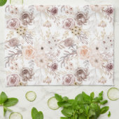 パステルウォーターカラーカラフルバラ キッチンタオル (折り畳み)