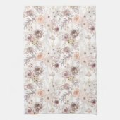 パステルウォーターカラーカラフルバラ キッチンタオル (縦)