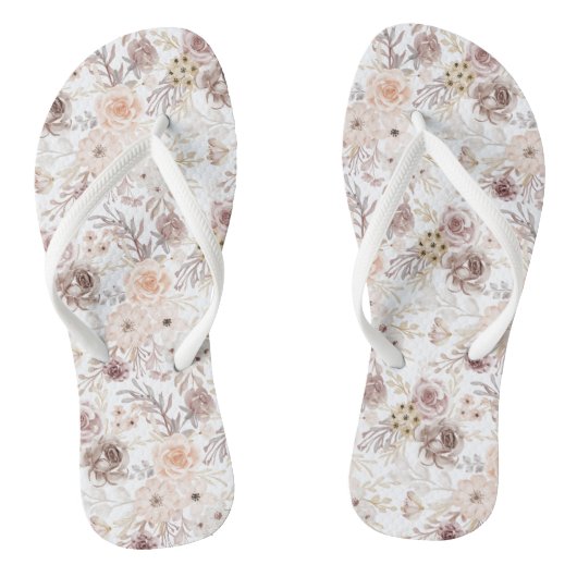 パステルウォーターカラーカラフルバラ ビーチサンダル (ソール)