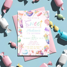 パステルウォーターカラーキャンディランドバースデーパーティーテーマ