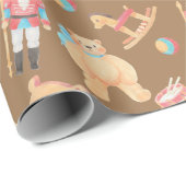 パステルウォーターカラークリスマストイズ ラッピングペーパー (ロールコーナー)