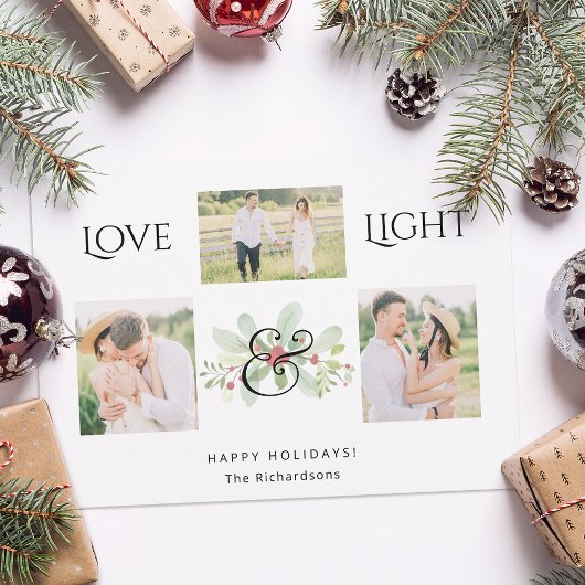 パステルウォーターカラークリスマスフローラ3 – 写真 シーズンカード