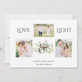 パステルウォーターカラークリスマスフローラ3 – 写真 シーズンカード (正面)