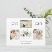 パステルウォーターカラークリスマスフローラ3 – 写真 シーズンカード (スタンド正面)