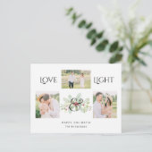 パステルウォーターカラークリスマスフローラ3 – 写真 シーズンポストカード (スタンド正面)