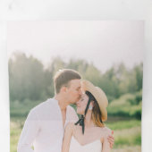 パステルウォーターカラークリスマスフローラ3 – 写真 三つ折りクリスマスカード (内部最初)