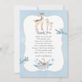 パステルウォーターカラークリスマスベビーシャワーありがとう 招待状 (正面)