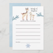 パステルウォーターカラークリスマスベビーシャワーママアドバイス アドバイスカード (正面/裏面)