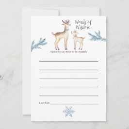 パステルウォーターカラークリスマスベビーシャワーママアドバイス アドバイスカード