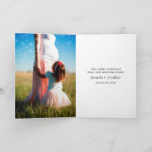 パステルウォーターカラークリスマスベビー写真を期待 案内状 (内部)