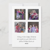 パステルウォーターカラークリスマスホリデーフォトコラージュ シーズンカード (裏面)