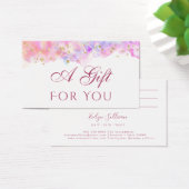 パステルウォーターカラーグリッターギフトカード (デスク)