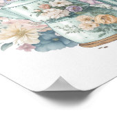 パステルウォーターカラーコーヒーメーカーキッチン ポスター (角)