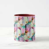 パステルウォーターカラーサボスフラワーズデザートパターン マグカップ (中央)