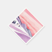 パステルウォーターカラースキーマウンテンサンセット スタンダードカクテルナプキン (角)