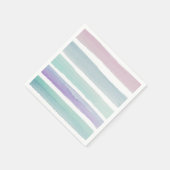 パステルウォーターカラーストライプ スタンダードカクテルナプキン (角)