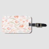 パステルウォーターカラーチューリップパターン ラゲッジタグ (正面横)