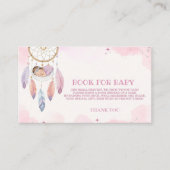 パステルウォーターカラードリームキャッチャー赤ちゃんシャワー エンクロージャーカード (正面)