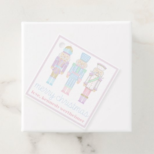 パステルウォーターカラーナツクラッカーギフトラベル フェイバータグ (インサイチュ)