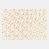 パステルウォーターカラーハッピーバースデーギフトラップシート ラッピングペーパーシート (正面3)