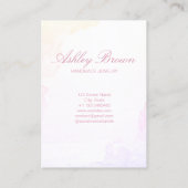 パステルウォーターカラーハンドメイドジュエリーイヤリングディスプレイ 名刺 (裏面)