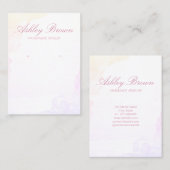 パステルウォーターカラーハンドメイドジュエリーイヤリングディスプレイ 名刺 (正面/裏面)