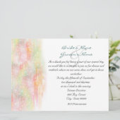 パステルウォーターカラーハートリハーサルディナー招待状 招待状 (スタンド正面)