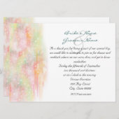 パステルウォーターカラーハートリハーサルディナー招待状 招待状 (正面/裏面)