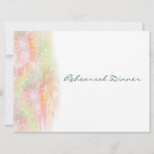 パステルウォーターカラーハートリハーサルディナー招待状 招待状 (裏面)