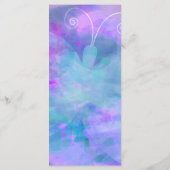 パステルウォーターカラーバタフライパーティの招待状 メニュー (裏面)