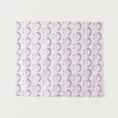 パステルウォーターカラーパープルシェル タペストリー (正面(横))