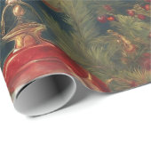 パステルウォーターカラービクトリアンクリスマスオーナメント ラッピングペーパー (ロールコーナー)