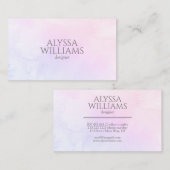 パステルウォーターカラーピンクカエレガントウトモダン 名刺 (正面/裏面)