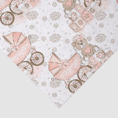 パステルウォーターカラーピンク赤ちゃんガールブロック 薄葉紙 (詳細)