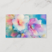 パステルウォーターカラーフェミニンフローラプロフェッショナル 名刺 (裏面)