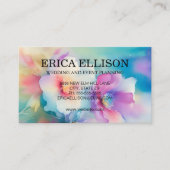 パステルウォーターカラーフェミニンフローラプロフェッショナル 名刺 (正面)
