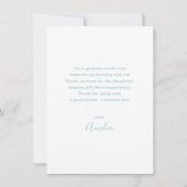 パステルウォーターカラーフォトアクアサンキューカード サンキューカード (裏面)