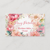 パステルウォーターカラーフラワーズフローラショップ 名刺 (正面)