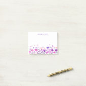 パステルウォーターカラーフラワーズ ポストイット (デスク上)