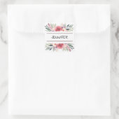 パステルウォーターカラーフラワー縁どフローラ名 スクエアシール (バッグ)